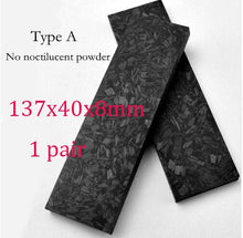 Cargar imagen en el visor de la galería, Pletinas para cachas en fibra de carbono y resina luminiscente