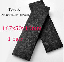 Cargar imagen en el visor de la galería, Pletinas para cachas en fibra de carbono y resina luminiscente