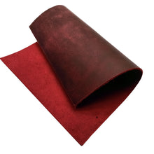 Cargar imagen en el visor de la galería, Cuero vacuno rojo oscuro